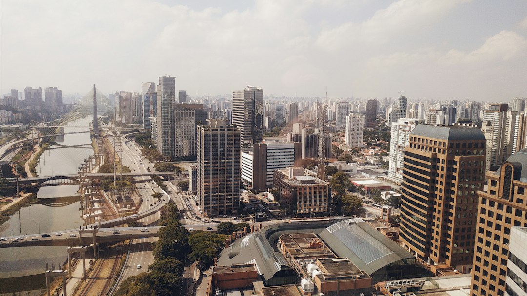 Aerial view above the towers of the Morumbi neighbourhood in São Paulo, Brazil (illustrative image)
