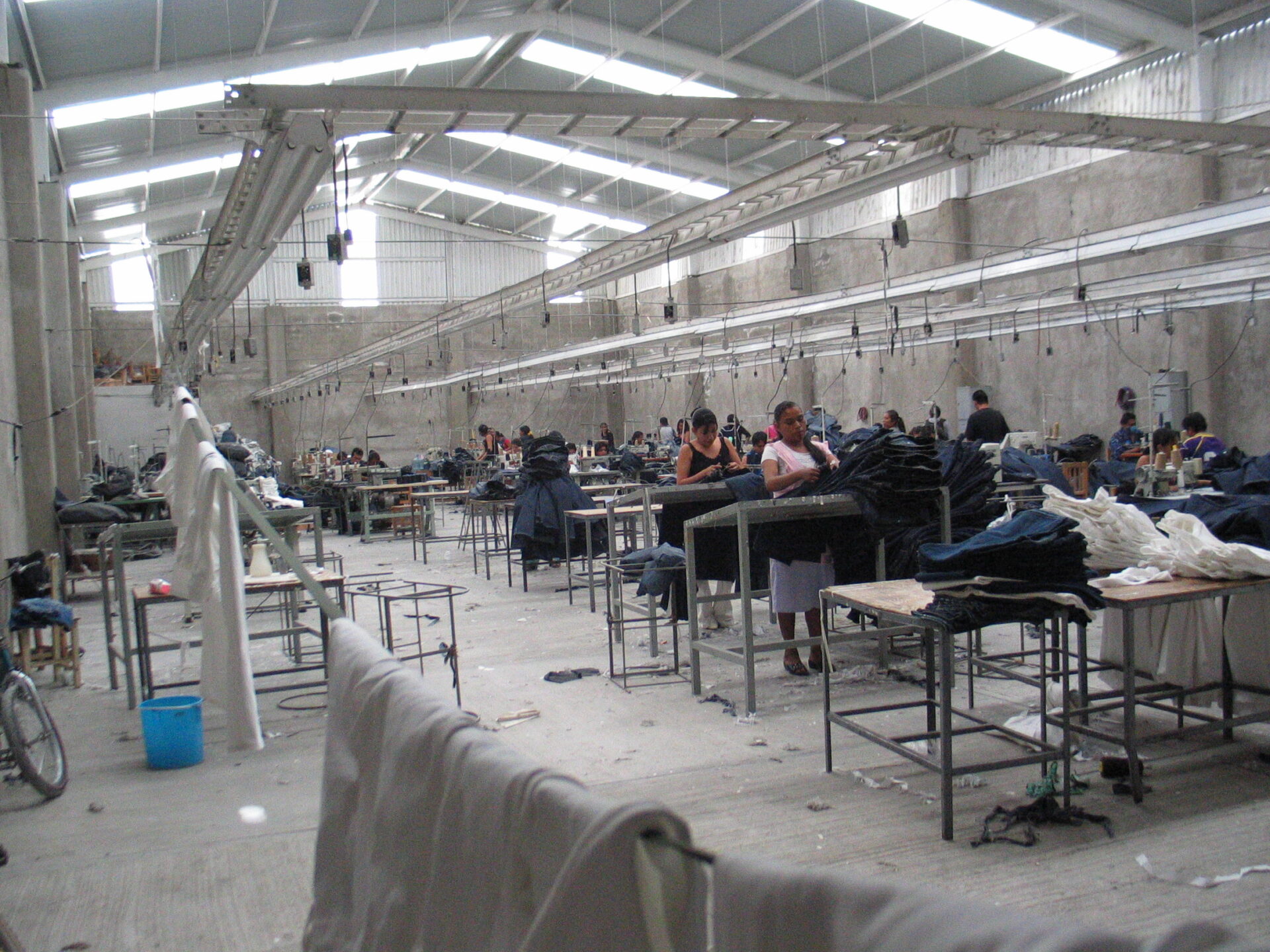 Interior of a maquiladora factory in Mexico