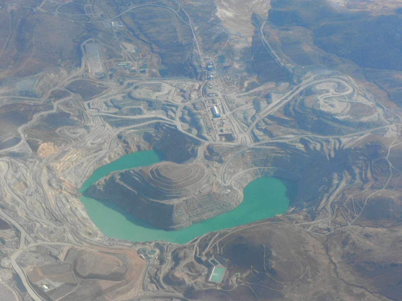 Aerial view of the Minas de Tintaya copper mine in Peru