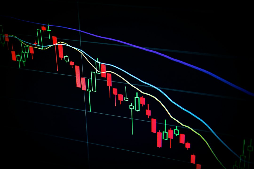 A detailed financial stock market chart illustrating business drivers and performance tracking.