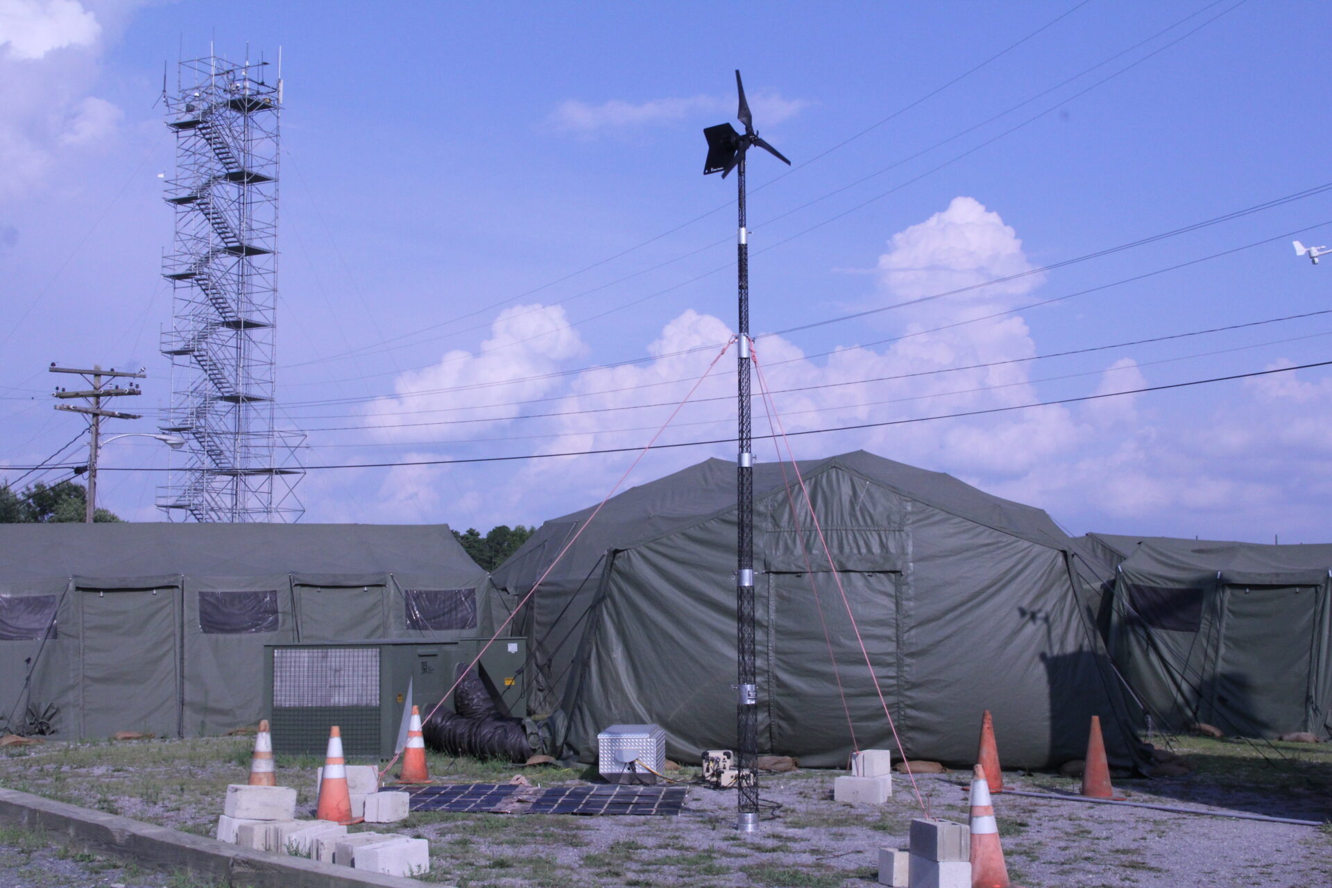 Tactical solar microgrid with battery storage system at Fort Dix