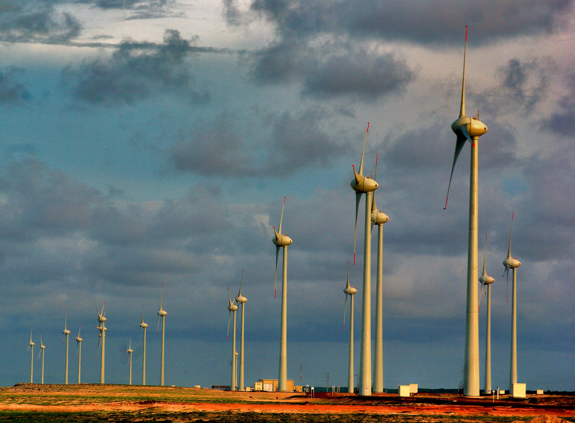 Wind energy farm in Brazil representing Novo PAC energy transition
